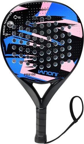 Vista 14 de Pala de pádel Superficie de Fibra de Carbono con núcleo de espuma EVA Memory Flex Pala de pádel ligera