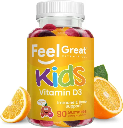 Vista 8 de Feel Great Vitamin Co Vitaminas Gomitas de Vitamina D3 1000IU para niños (suministro para 60 días) 60 gomitas Deliciosas gomitas a base