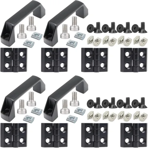 Vista 12 de 8 Piezas Extrusión de Aluminio 2020 Soporte de Esquina con Ranura T Serie 20 Hardware Extruido Conector Triple de 3 Vías con Tornillo de Fijación