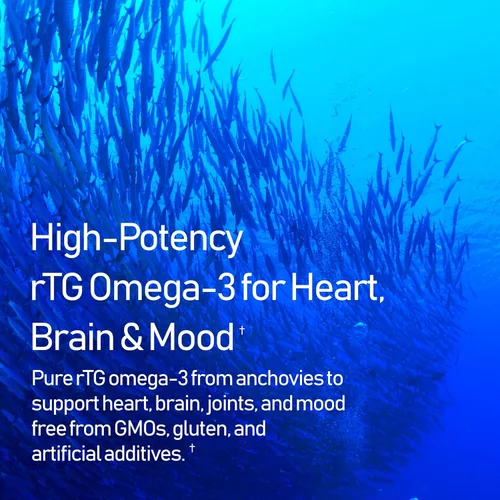 Vista 6 de NANOWELL Wild Alaskan rTG Omega-3 Aceite de pescado 1196mg - EPA, DHA, vitamina D3 y E - 120 cápsulas blandas, suministro para 60 días
