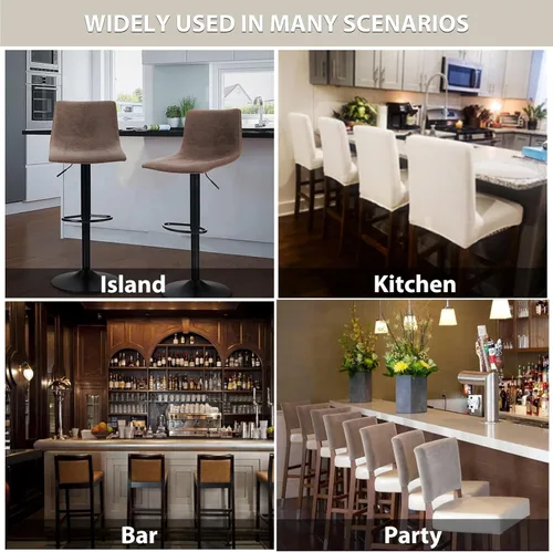 Vista 7 de Lellen - Fundas para taburete de bar de jacquard, fundas para silla de taburete de bar, fundas para silla de bar, fundas para taburete de bar