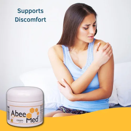 Vista 8 de AbeeMed Cream Bee Venom Apitoxin for Dolores - Mentol - Histamina DHCL - Polen de abeja - Manzanilla - Soporte para el cuello y el dolor de espalda