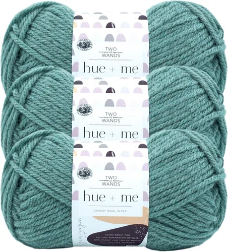 Vista 34 de Lion Brand Yarn, Hue + Me - Hilo grueso para tejer a ganchillo, tejer y manualidades, agave, 1 paquete