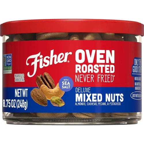 Vista 19 de FISHER Oven Roasted Never Fried - Mezcla de frutos secos asados al horno, nunca fritos