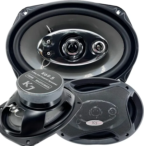 AUDIOTEK 2 pares K7 de K69.5 de 6 x 9 pulgadas, 6 x 9 pulgadas, 700 W, sistema de altavoces de alto rendimiento coaxial de 5 vías para automóvil