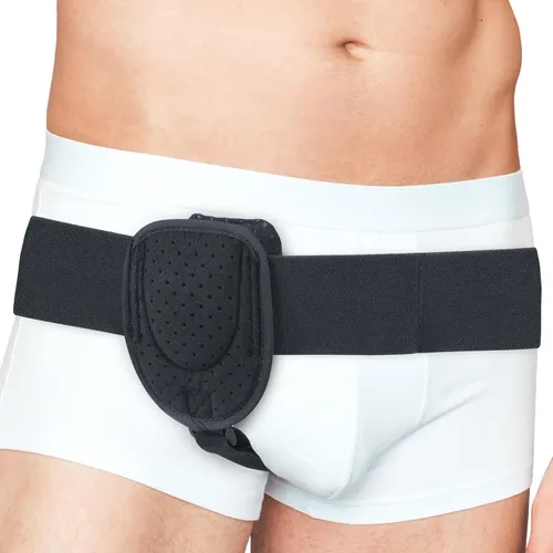 Adamson H2: Cinturones de hernia para hombres - Cinturón ajustable para hernia inguinal lado izquierdo o derecho - Envoltura de compresión de ingle