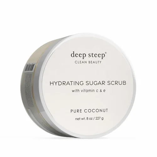 Vista 15 de Deep Steep Exfoliante de azúcar, vainilla de azúcar morena, 8 onzas, exfoliante corporal con aceite de coco orgánico, manteca de karité y aceite