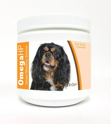 Vista 120 de Healthy Breeds Affenpinscher Omega HP - Masticables suaves para piel y pelaje, 60