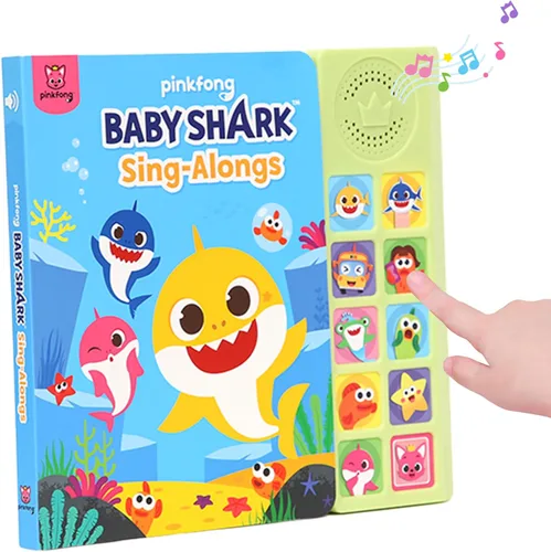 Libro con sonido de 10 botones para cantar junto a Baby Shark | Juguetes de Baby Shark | Juguetes de aprendizaje y educación | Libros interactivos