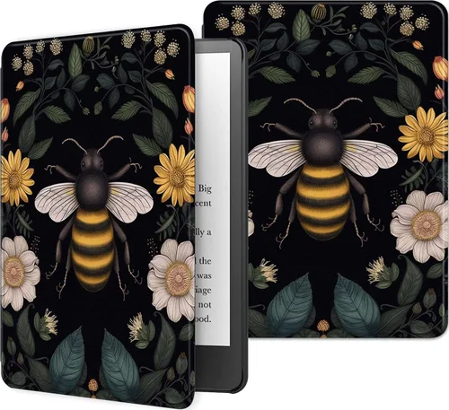 Vista 95 de Funda para Kindle básico de 6 pulgadas (11.ª generación), múltiples ángulos, piel sintética, delgada, con función de encendido y apagado automático