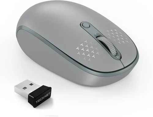 Vista 18 de Tecknet Mouse inalámbrico, mouse silencioso de 2.4 GHz con receptor USB, 4 botones, portátil, inalámbrico, para Chromebook, laptop, computadora