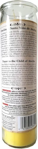 Vista 2 de Santo Niño de Atocha (Santo Nino de Atocha) Vela Devocional Amarilla