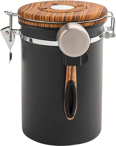 Vista 10 de TEDSWAIT Coffee Canisters - Recipiente hermético de almacenamiento de granos de café para cocina, contenedor de almacenamiento de alimentos de acero