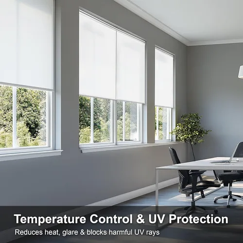 Vista 5 de CHICOLOGY Persianas enrollables, persianas sin cordón, cortinas para ventanas del hogar, persianas enrollables para ventanas, tratamientos