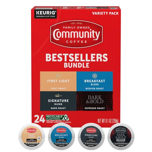 Vista 99 de Community Coffee 100% Colombia - Cápsulas de café de tostado medio oscuro, 12 unidades, compatibles con cafeteras Keurig 2.0 K-Cup, caja de 12