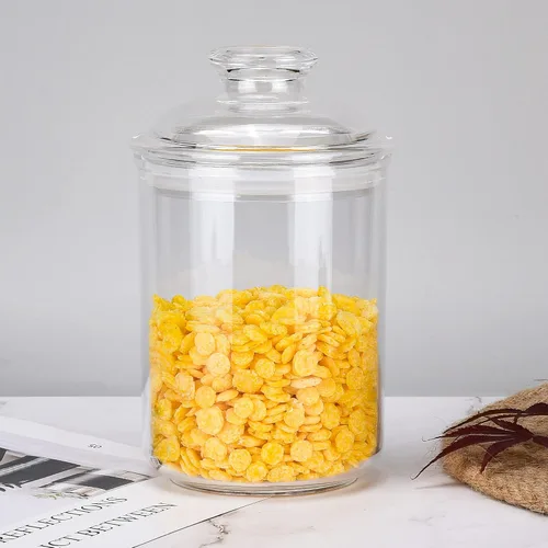 Vista 3 de Tarro de almacenamiento acrílico de 24 onzas, tapa hermética con anillo de sellado de silicona, recipiente ideal para azúcar, té, especias, hierbas