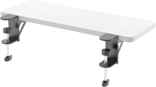 Vista 8 de Y&J Mesa plegable para teclado, cajón debajo de la mesa, abrazadera ergonómica para bandeja de extensión de escritorio, para el hogar u oficina