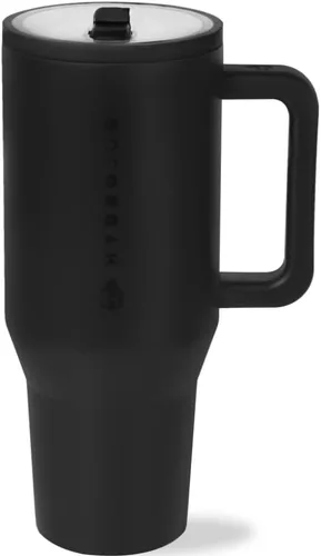 Vista 41 de HydroJug Traveler - Botella de agua de 40 onzas con asa y popote abatible, cabe en el soporte para tazas, vaso resistente a fugas, reutilizable