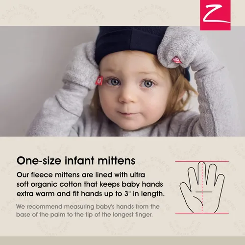 Vista 4 de Zutano Manoplas de forro polar para bebé niño