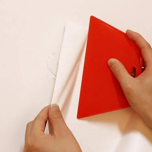 Vista 3 de MIZORLIE Herramienta de alisado - Herramientas de alisado flexibles para papel tapiz, raspador de plástico para aplicación de papel adhesivo