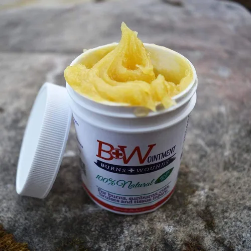Vista 2 de B&W Ungüento - Ungüento para quemaduras y heridas - Amish Made Burn Salve - 100% natural - 4 onzas