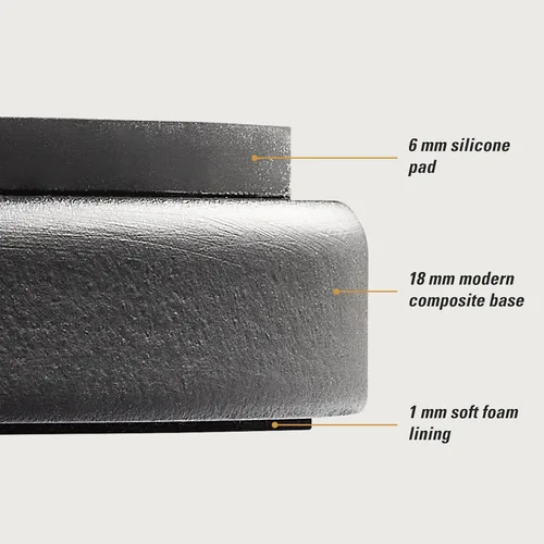 Vista 5 de Almohadilla de práctica de batería de 6 pulgadas, silicona — rebote medio y volumen controlado para velocidad, potencia y precisión, logotipo