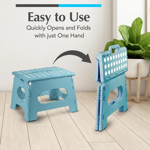 Vista 3 de Handy Laundry Taburete Plegable Ligero - Lo Suficientemente Resistente para Soportar Adultos y Lo Suficientemente Seguro para Niños - Se Abre Fácil