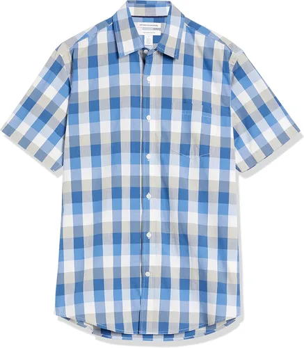 Vista 7 de Tienda Essentials Men's Regular-Fit Short-Sleeve Poplin Shirt