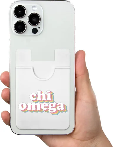 Vista 3 de Sorority Shop Chi Omega Koala Pouch - Tarjetero de diseño retro para funda de teléfono, billetera para teléfono adherente, ultrafina y ligera