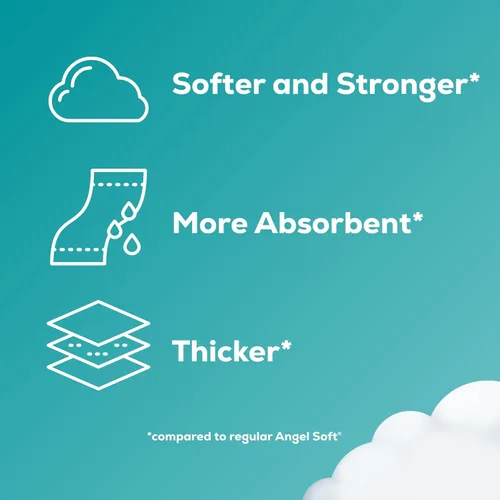 Vista 3 de Angel Soft Ultra papel higiénico, 6 megarrollos = 24 rollos regulares, papel higiénico de 2 capas