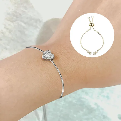 Vista 5 de uxcell Pulseras deslizantes ajustables, 10 cadenas de conexión extensor O Link con extremos de diamantes de imitación para hacer joyas de bricolaje