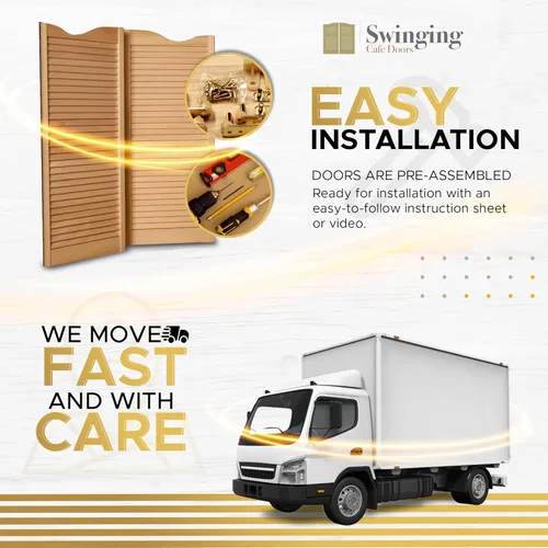 Vista 5 de Puertas batientes interiores prefabricadas, puertas batientes de madera de pino de 1-1/8 pulgadas de grosor, puertas de salón con bisagras, puerta