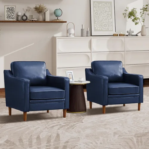 Vista 73 de Kingfun Sofá de Chenille de 56", Sofá de Dos Plazas, Sofá Moderno de Mediados de Siglo con Marco de Madera Maciza para Sala de Estar y Dormitorio