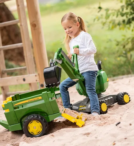 Vista 5 de rolly toys John Deere Ride-On: pala/excavadora de 360 grados, para jóvenes a partir de 3 años