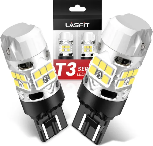 Vista 18 de LASFIT Bombilla LED T3 1156, señal de giro ámbar, resistencia incorporada 7506 CANBUS Ready sin errores, nuevo 500% brillante intermitente 4000LM