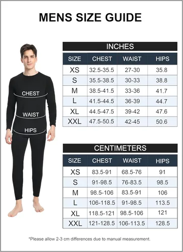 Vista 7 de Nutria Conjunto de ropa interior térmica para hombre, con forro polar, pantalones largos para hombre, ligero, capa base superior e inferior, clima