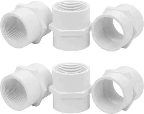 Vista 41 de Paquete de 20 adaptadores de acoplamiento niple de PVC de 1/2 pulgada (macho x macho) rosca de tubería PVC NPT de 1/2" para fontanería, uso