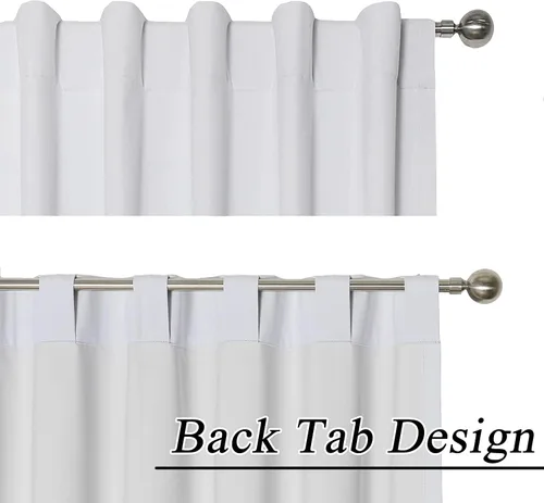 Vista 3 de Cortinas florales de granja semiopacas para sala de estar de 84 pulgadas de largo, mezcla de lino y algodón, paneles de cortina bohemios con pestaña