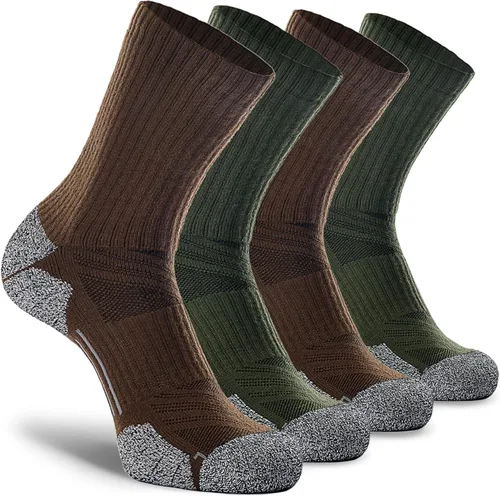 CWVLC Calcetines de senderismo de la tripulación, amortiguadores, absorben la humedad, calcetines de compresión para botas de arco