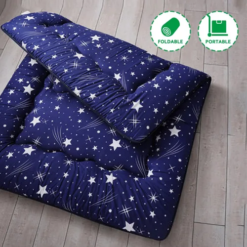 Vista 10 de Shiki - Colchón de futón japonés, colchón grueso de suelo, almohadilla de dormir enrollable con funda lavable para dormitorio de invitados