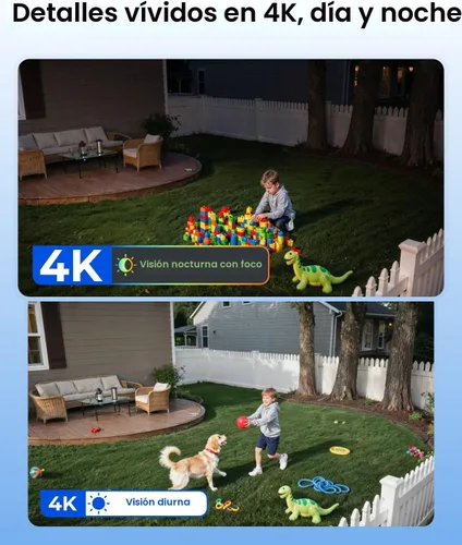 Vista 2 de REOLINK Cámaras de seguridad solar 4K inalámbricas para exteriores, Argus PT Ultra+panel solar, seguimiento automático de inclinación panorámica