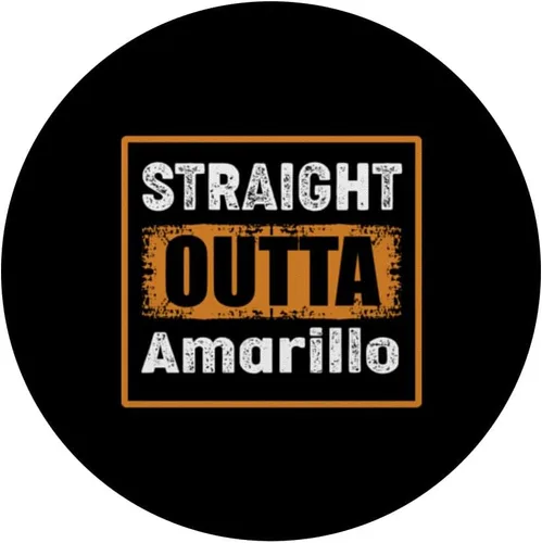 Vista 3 de Straight Outta Amarillo Texas USA Retro Distressed Vintage PopSockets Adhesive PopGrip