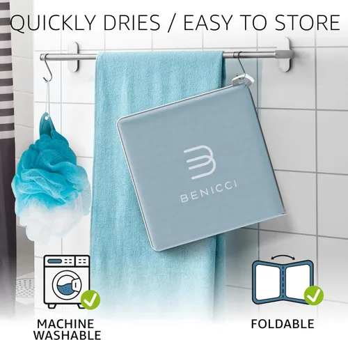 Vista 8 de Cómoda almohadilla para arrodillarse en el baño y apoyo para codos para padres que bañan bebés - Tapete de espuma sin dolor con bolsillos