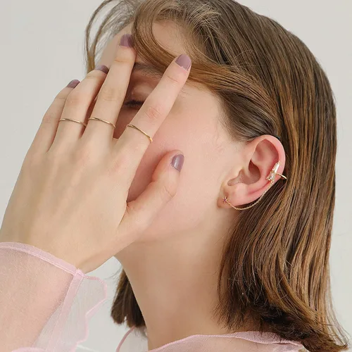 Vista 4 de NOKMIT 1mm 14K Gold Filled Rings Stacking Rings for Women Girls Stackable Thin Gold Ring Plain Band Comfort Fit Size 5 to 10 1PC2PCS3PCS