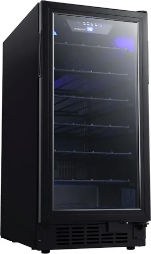 Vista 3 de EdgeStar BWR301BL - Enfriador de vino integrado de 25 botellas de 15 pulgadas de ancho con puerta reversible e iluminación LED, color negro