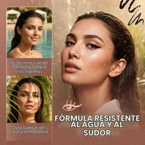 Vista 5 de BaeBlu Lápiz delineador de ojos hipoalergénico natural, marrón Marrón absoluto