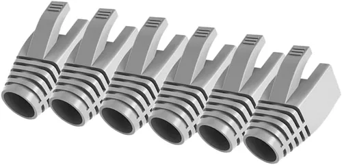 Vista 9 de 50 fundas de alivio de tensión Cat7 Cat7A Cat8, RJ45, cubierta de conector de red modular, tapa de conector de cable, color negro