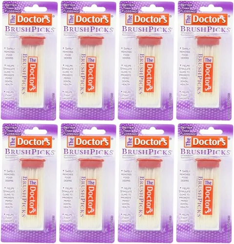 The Doctor's BrushPicks - Palillos interdentales, 120 unidades (paquete de 8)
