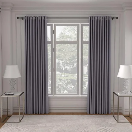 Vista 7 de SMODBRODRE Barras de cortina negras para ventana de 28 a 48 pulgadas, juego de cortineros decorativos pequeños de 5/8 pulgadas con soportes