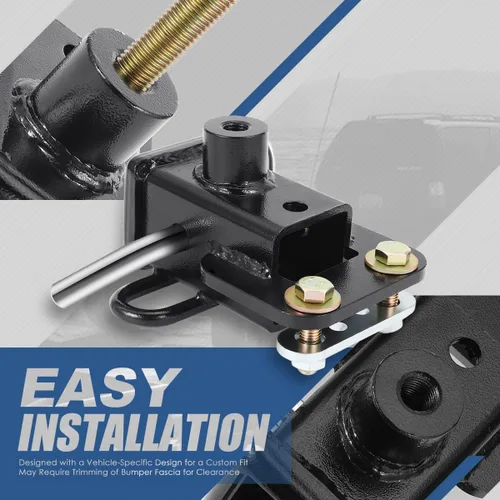 Vista 4 de Auto Dynasty Receptor y pasador de remolque de parachoques trasero de 2 pulgadas de clase 3 de fábrica, compatible con Ram 1500 2019-2023